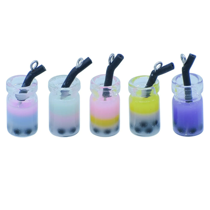 Miniature Boba Tea Bottle Model (5pcs) Pack Of 1
