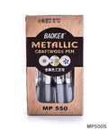 Silver Metallic Craftwork Pens - Pack of 12