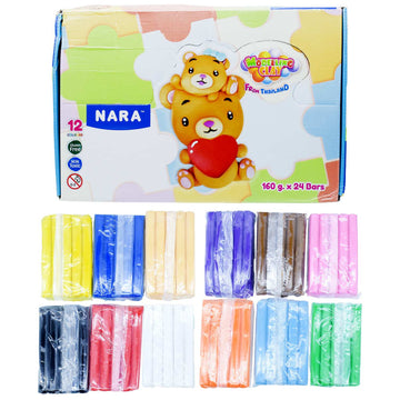 Nara Modelling Clay Bar Set of 12 Pcs 160gm