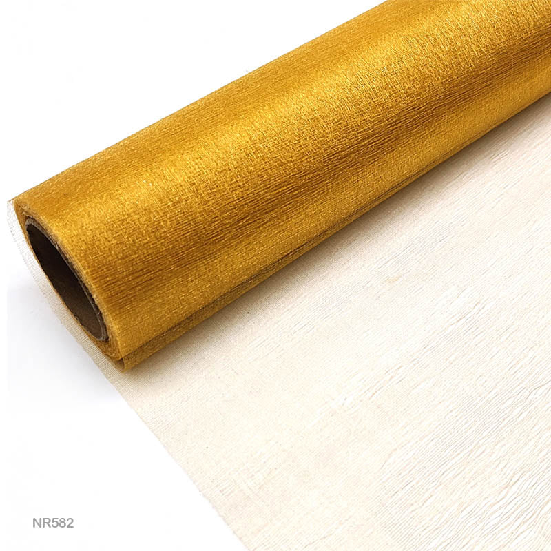 Nr582 Gift & Hamper Net Roll  Cc 48Cm*10Yard D Gold