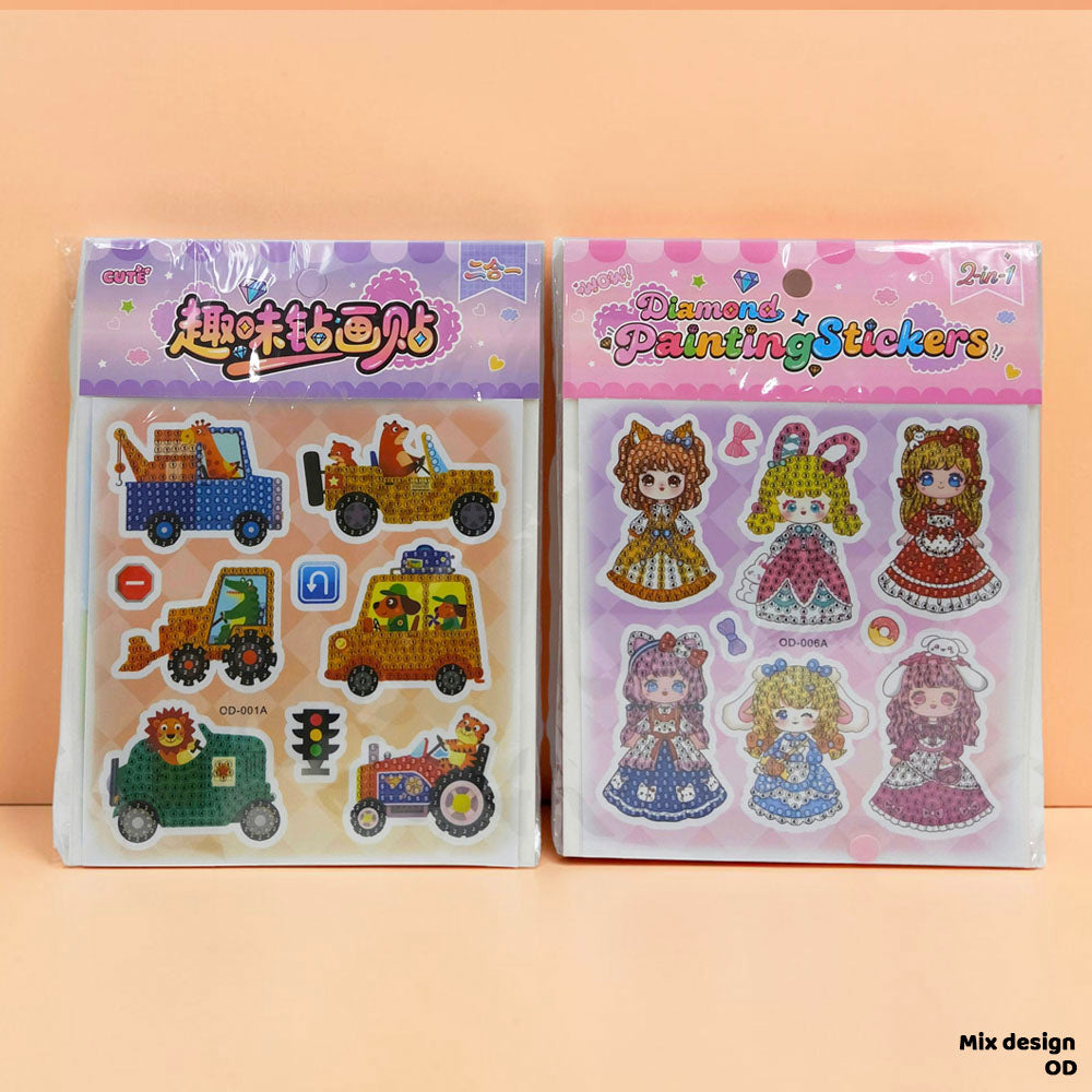 Diamond Painting Sticker 2-in-1 Set
