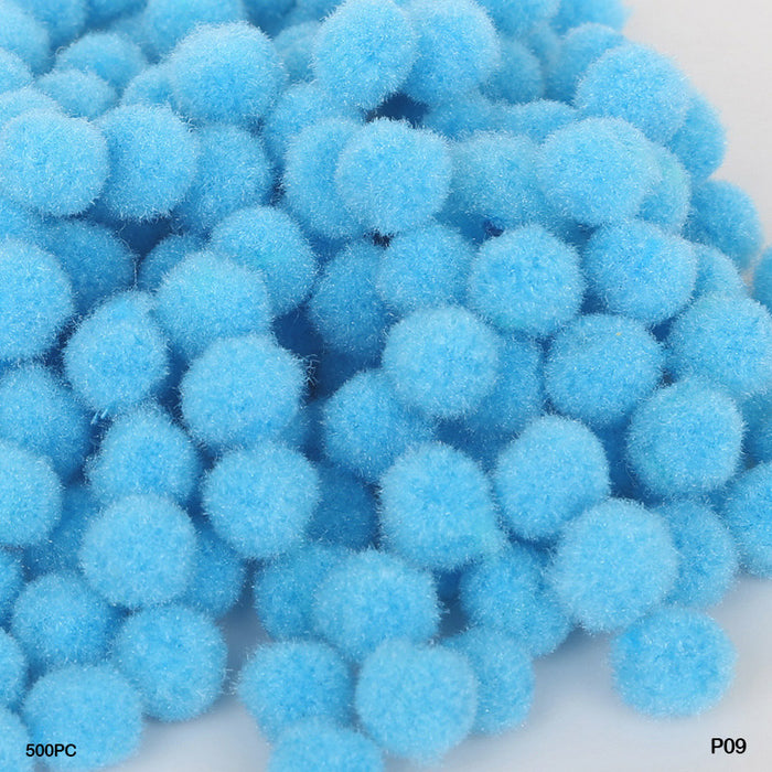 Pom Pom Ball I Plain Medium 2 Cm L Blue I Pack of 500