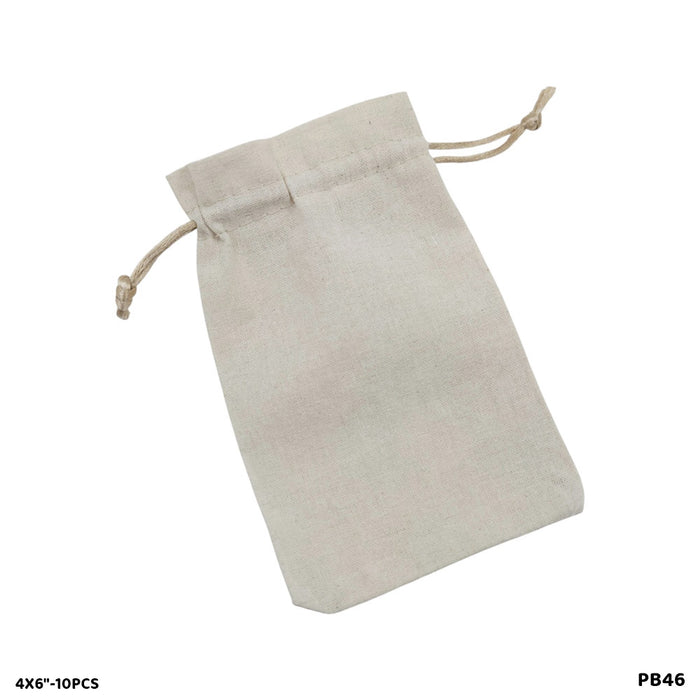 Potli Bag 4x6 Inch - Pack of 10 Drawstring Gift Pouches