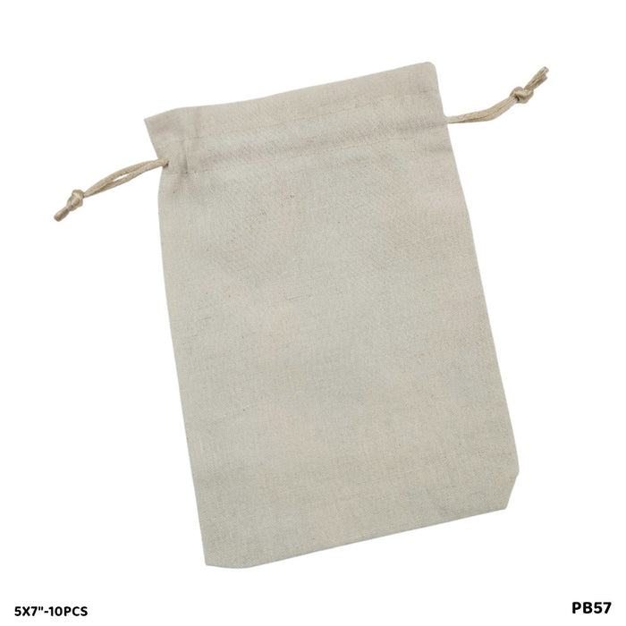 Potli Bag 5x7 Inch - Pack of 10 Drawstring Gift Pouches
