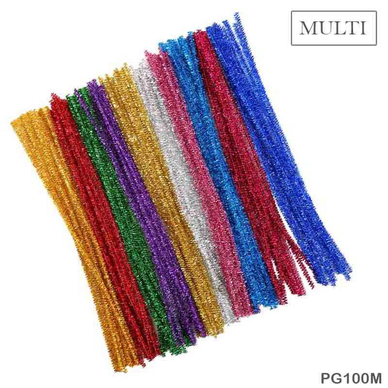 Pipe Cleaner Glitter Multi 100Pc (Pg100M)