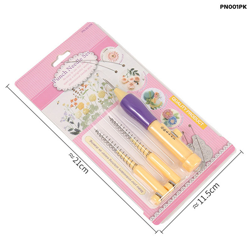 Interchangeable Head Poke Pen Set - Punch Needle for Embroidery