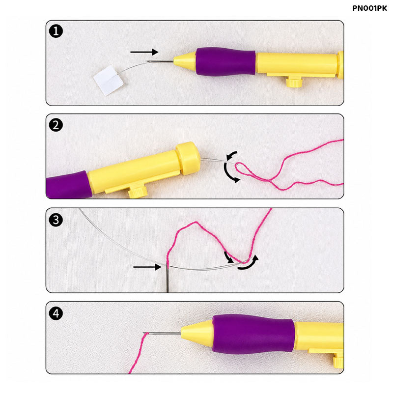 Interchangeable Head Poke Pen Set - Punch Needle for Embroidery
