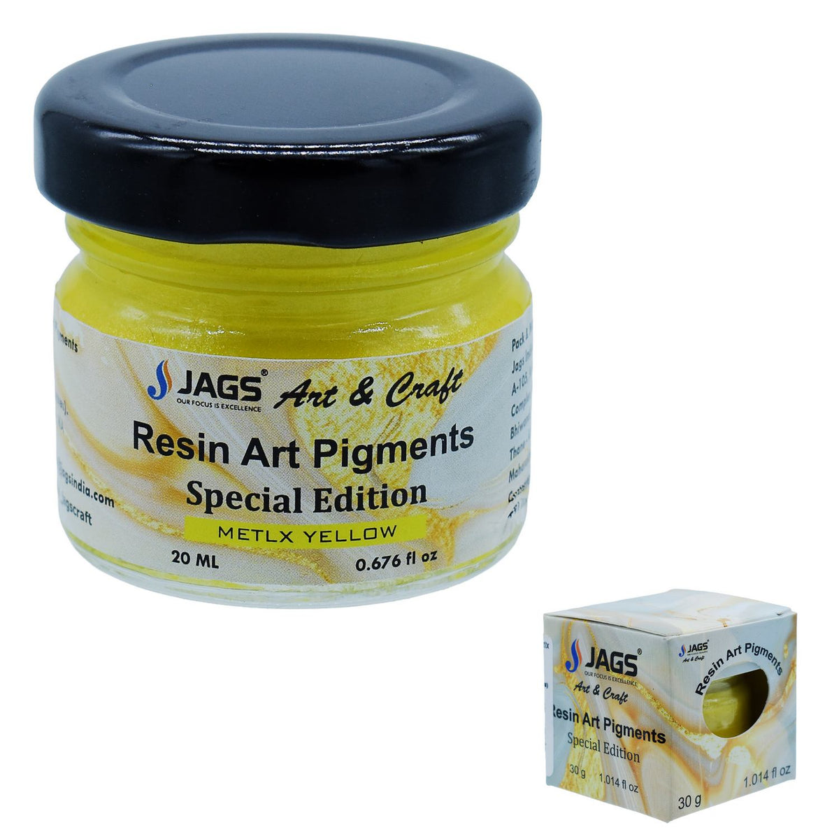 Resin Art Pigments 30ML Metallic Yellow