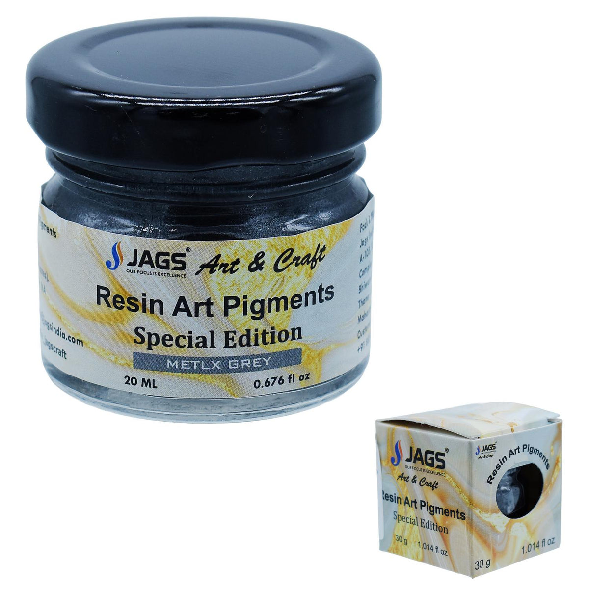 Resin Art Pigments 30ML Metallic Grey