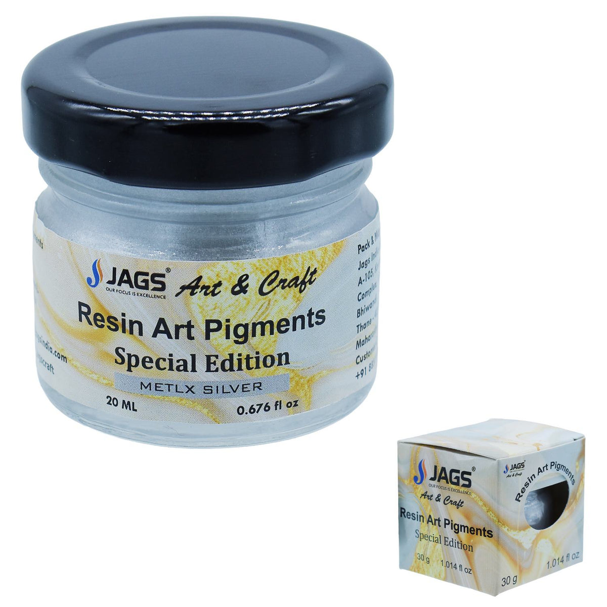 Resin Art Pigments 30ML Metallic Silver