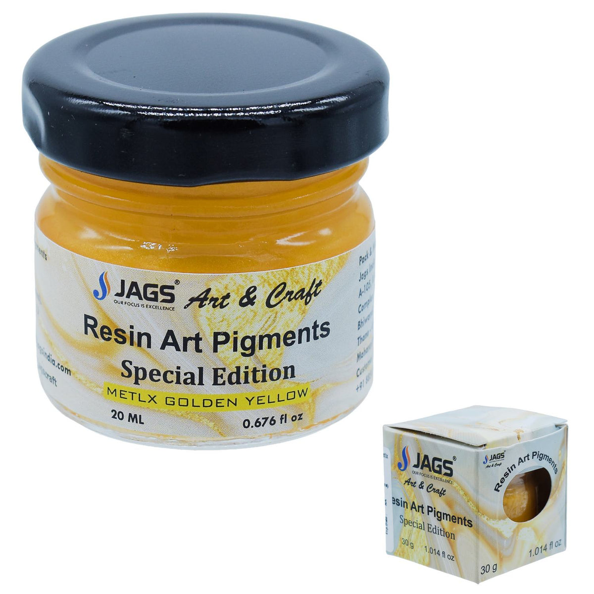 Resin Art Pigments 30ML Metallic Golden Yellow