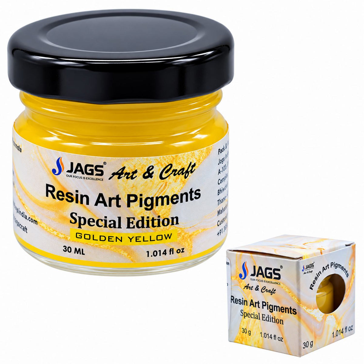 Resin Art Pigments 30ML Golden Yellow