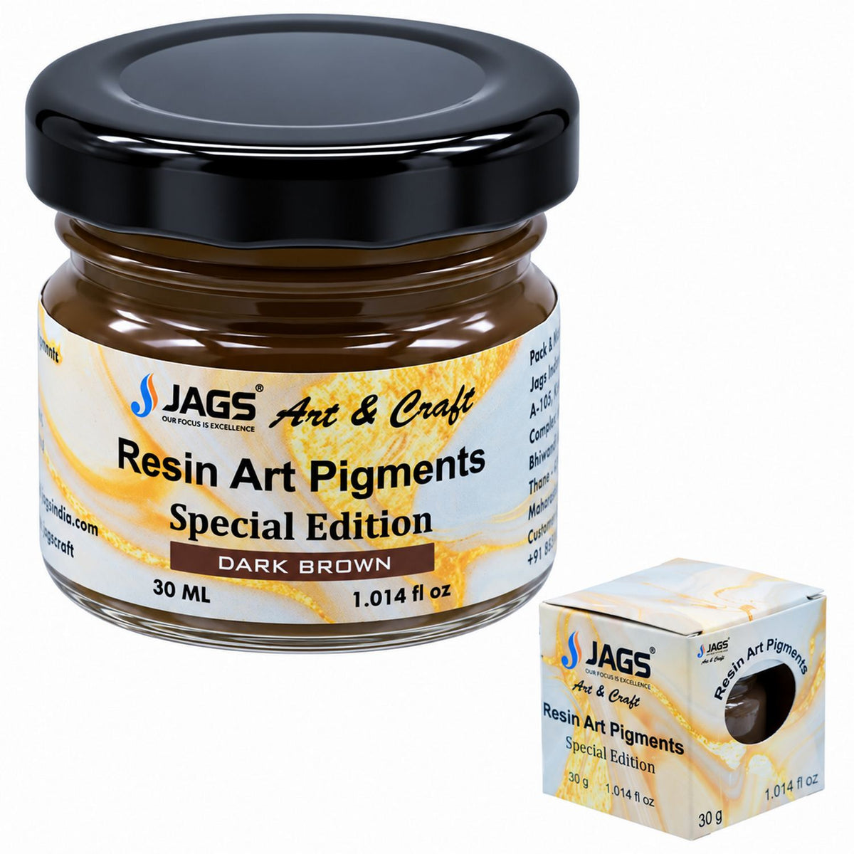 Resin Art Pigments 30ML Dark Brown
