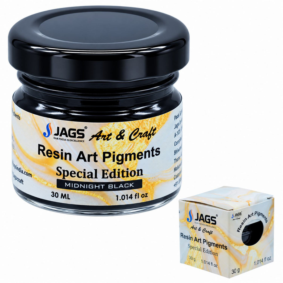 Resin Art Pigments 30ML Midnight Black