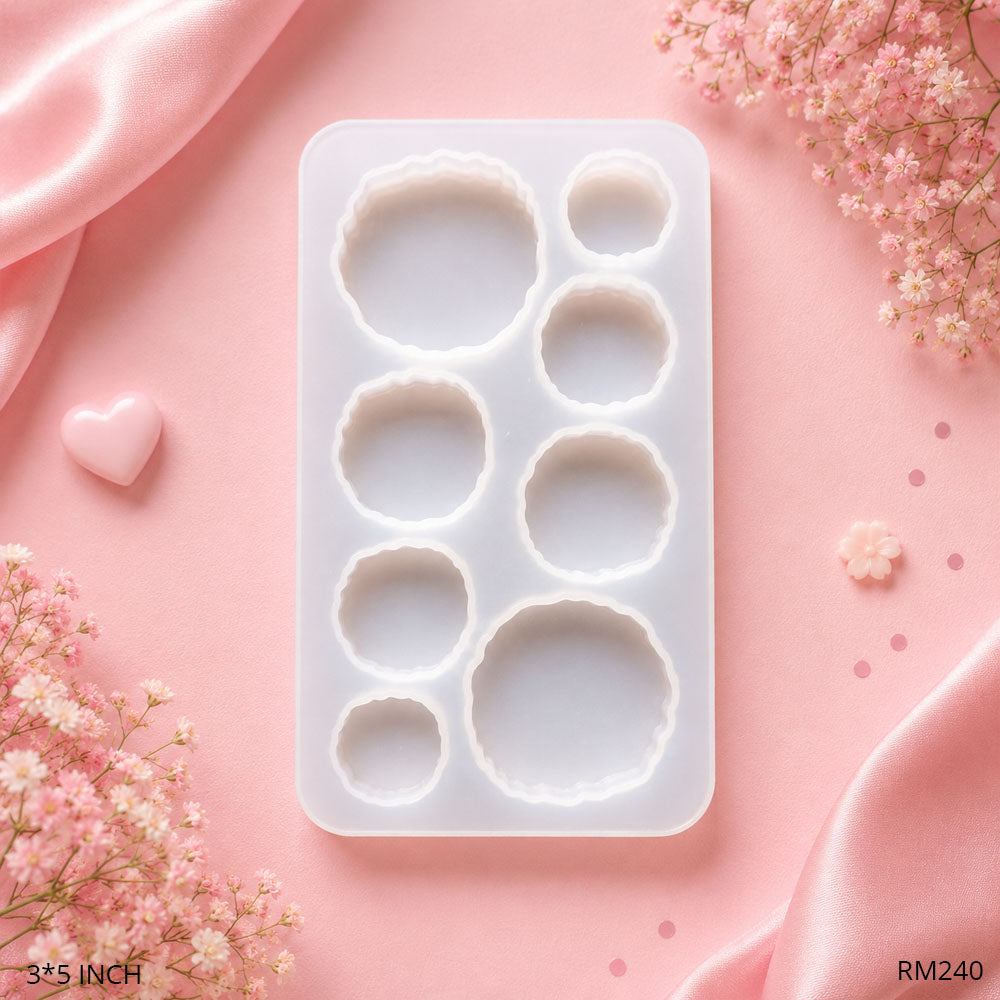 Silicone 8 Cavity Round Agate Mould for Resin Art