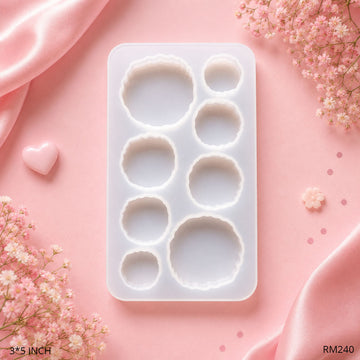Silicone 8 Cavity Round Agate Mould for Resin Art