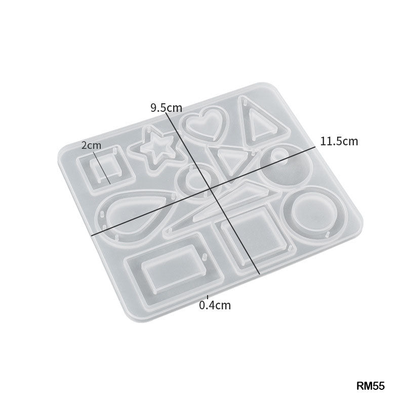 Rm55 Silicone Mould for Resin  12 Earing 11.5*9.5Cm