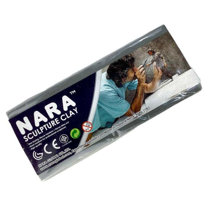 Nara Sculpture Clay Bar | Premium Modelling Clay for Art & Craft | Grey & Terracota | 454gm & 908gm
