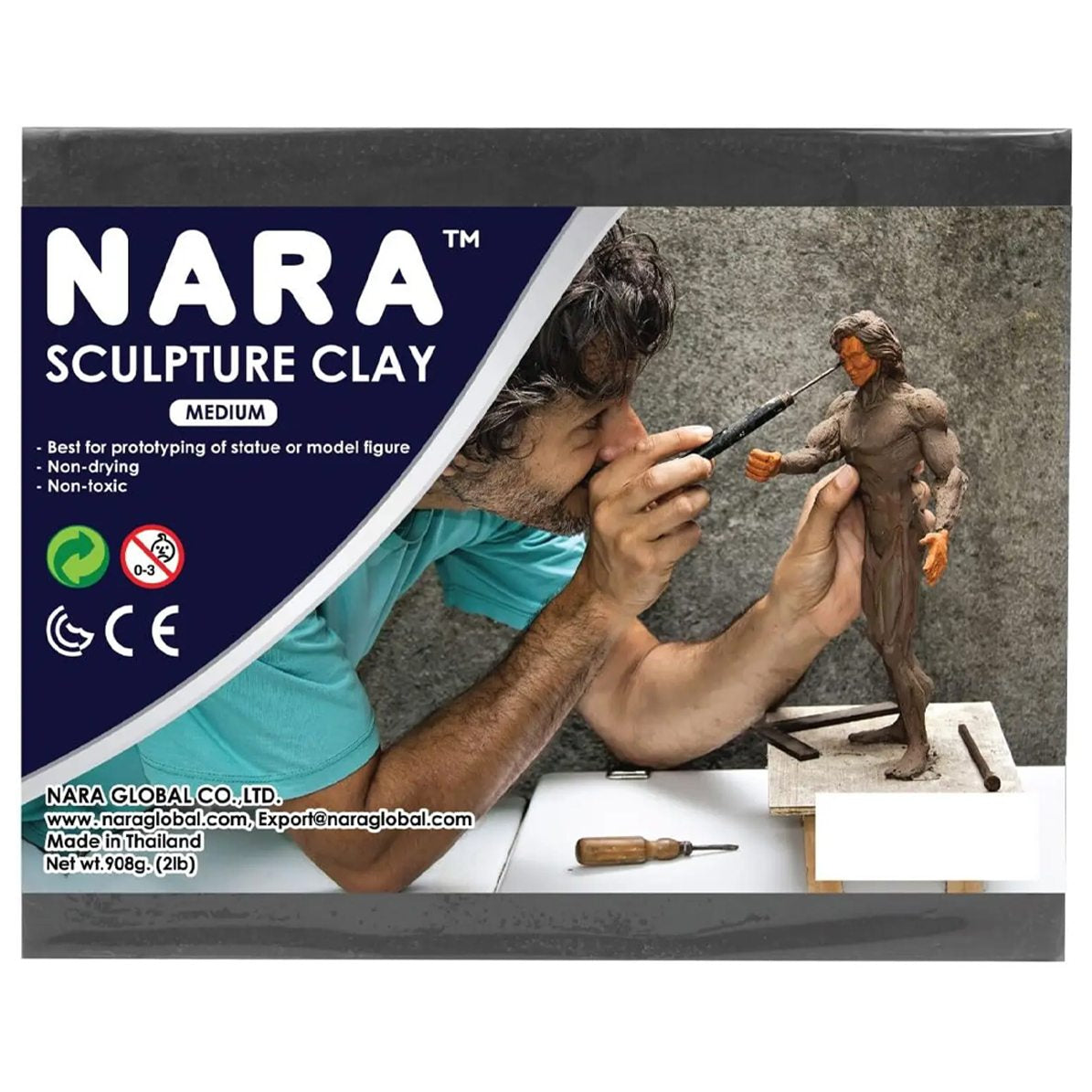 Nara Sculpture Clay 908gm Grey - Main