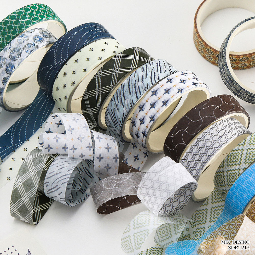 Printed Double-Sided Tape 10mm x 2m - Pack of 5 Rolls (Style 6)