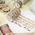 Printed Double-Sided Tape 10mm x 2m - Pack of 5 Rolls (Style 4)