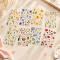 Flower Bloom Sticker Set - 6 Sheets for Journaling