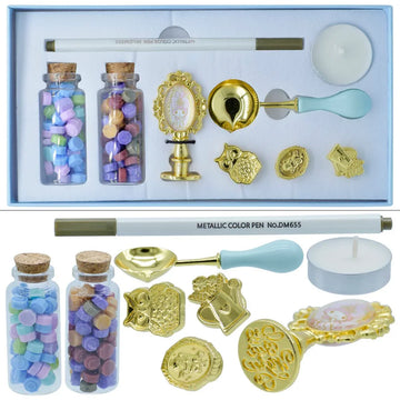 Premium Wax seal stamp kit l pack of 9 items