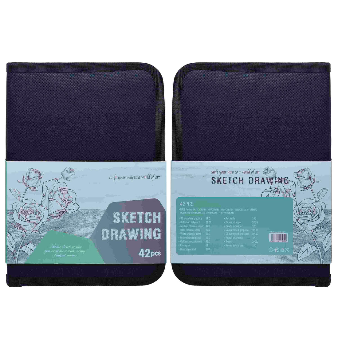 Premium Sketch Drawing Kit l Pack of 42 pcs