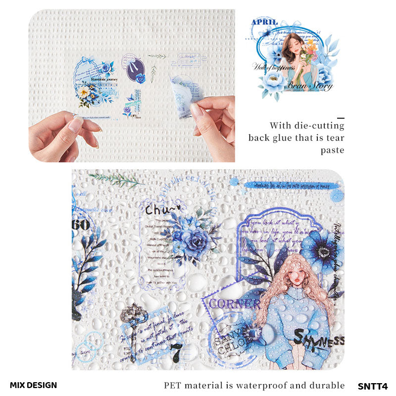 Flower Note Sticker Book - 20 Sheets for Journaling