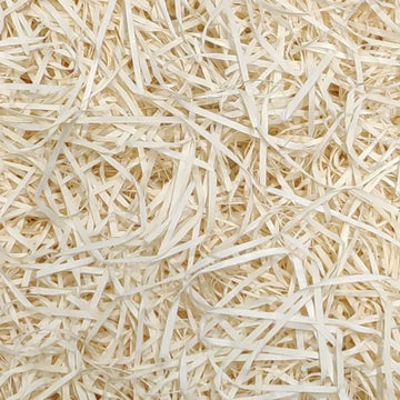Cream Shredded hamper paper cuttings, crinkle paper, paper grass pastel colour (Contain 1 Unit)