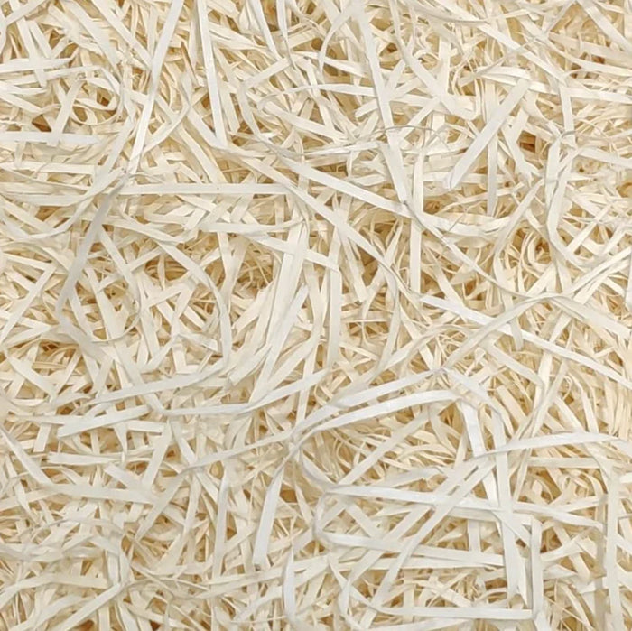 Cream Shredded hamper paper cuttings, crinkle paper, paper grass pastel colour (Contain 1 Unit)