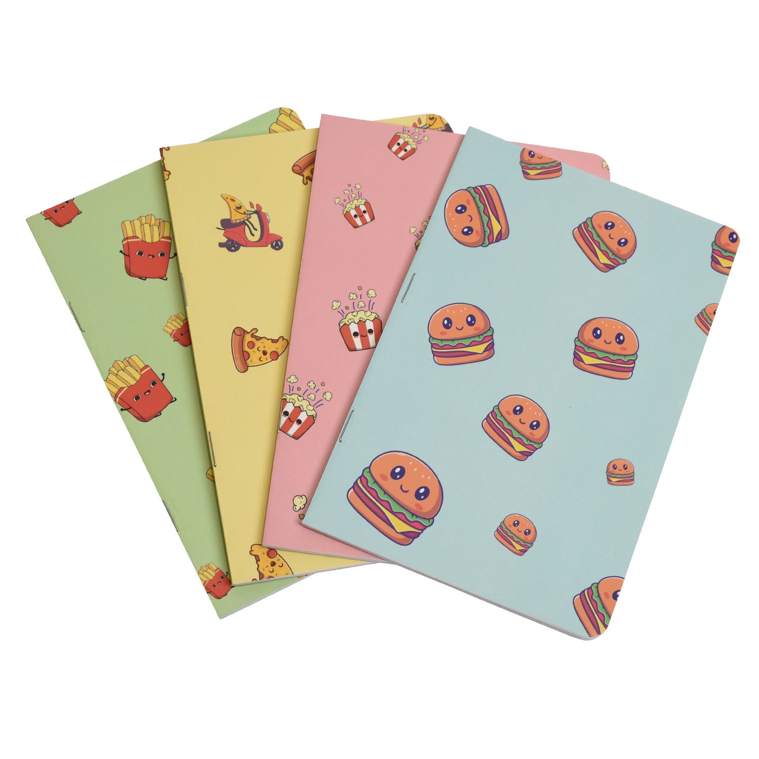 Snacks - Set of 4 Plain Journals for 2025