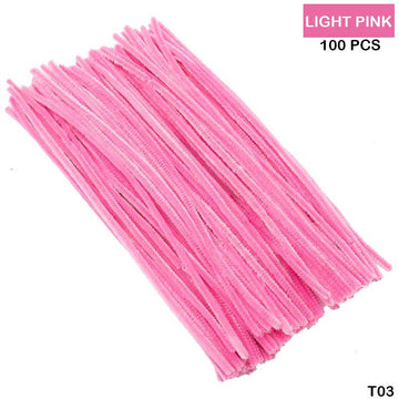 Pipe Cleaner Plain 100Pc L Pink (T03)