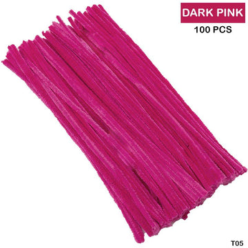 Pipe Cleaner Plain 100Pc D Pink (T05)