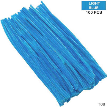 Pipe Cleaner Plain 100Pc L Blue (T08)
