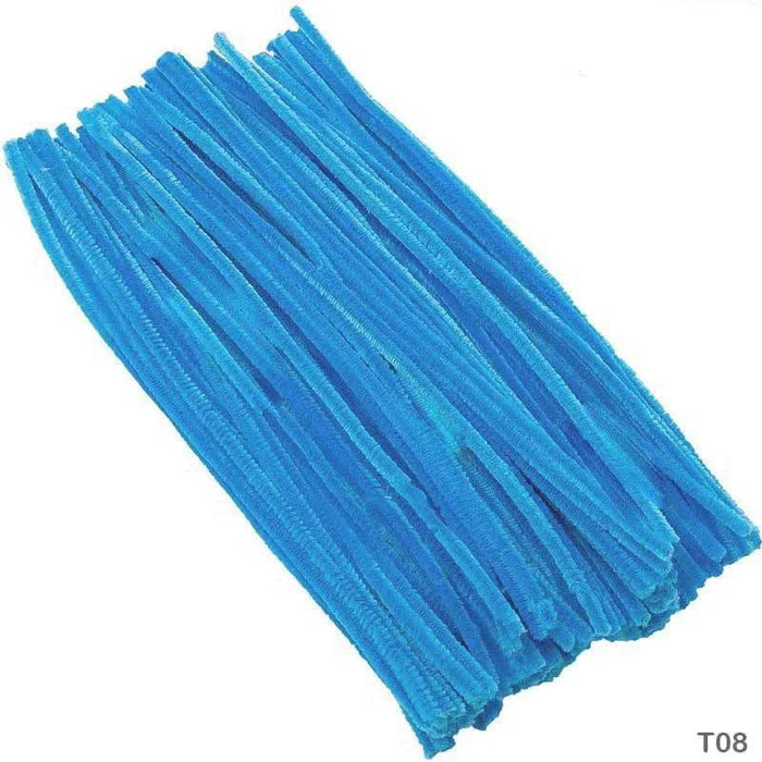 Blue Plain Pipe Cleaner for Craft and Bouquet l Pack of 100Pc