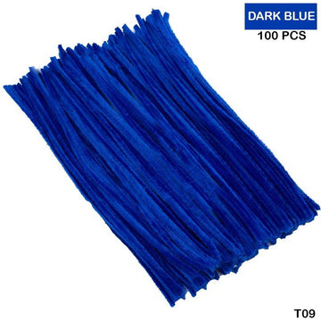 Pipe Cleaner Plain 100Pc Dark Blue (T09)