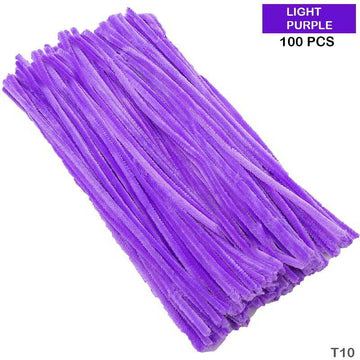 Pipe Cleaner Plain 100Pc L Purple (T10)