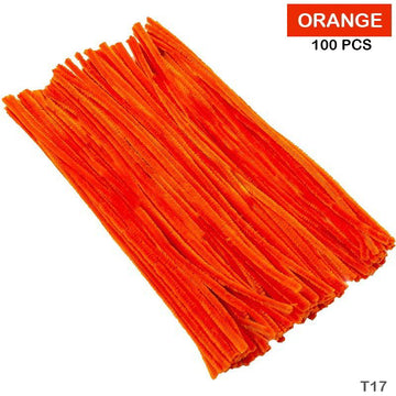 Pipe Cleaner Plain 100Pc Orange (T17)