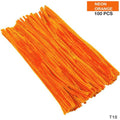 Pipe Cleaner Plain 100Pc N Orange (T18)