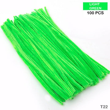Pipe Cleaner Plain 100Pc L Green (T22)