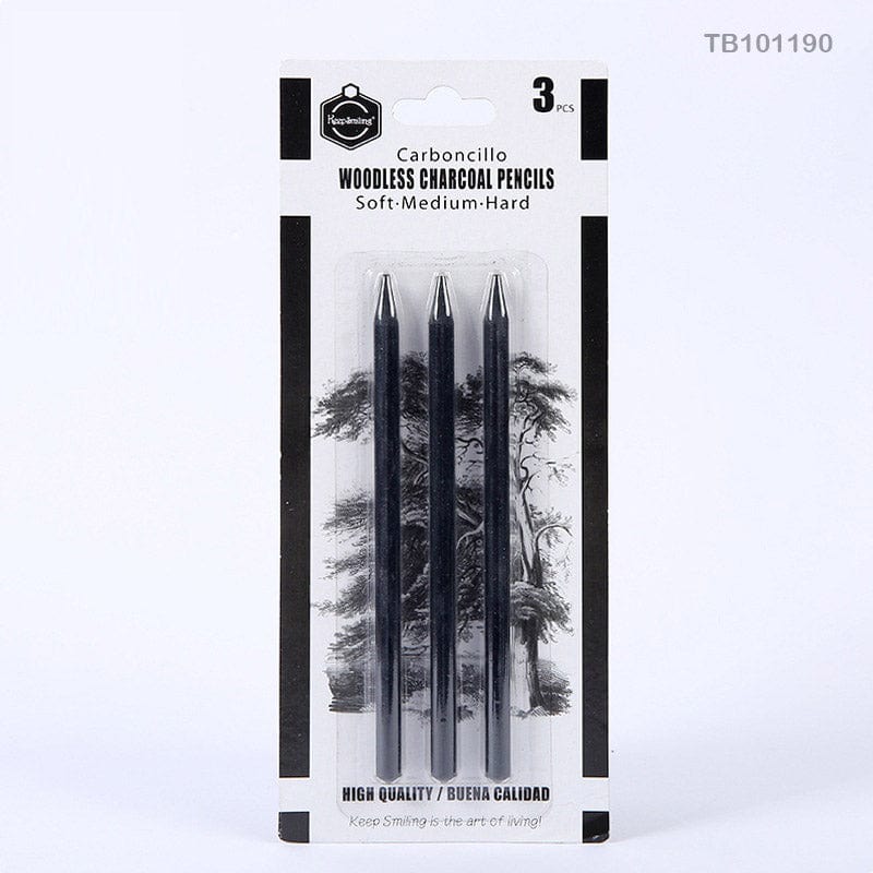 3Pc Woodless Charcoal Pencils (Tb101190)