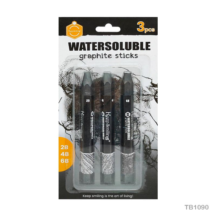Drawing Accessory I Watersoluble Graphite Stick I Pack of 3