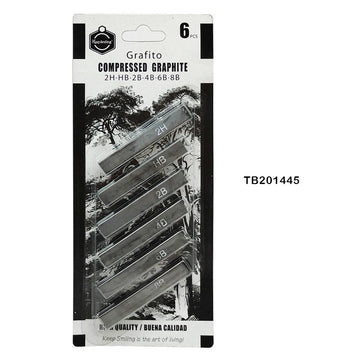 Compressed Graphite Sticks - Pack of 6 for Drawing