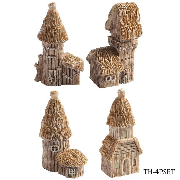 Plant Tree house Model Accessories l Pack of 4Pcs l  TH-4PSET