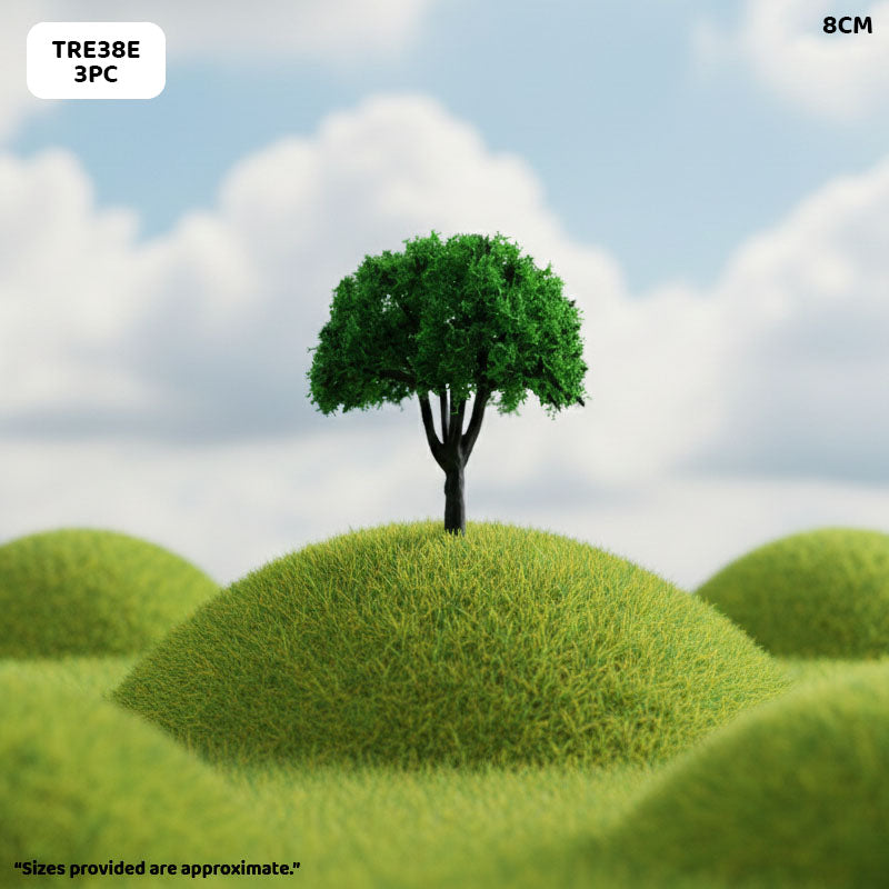 Tree Miniature 8cm - Pack of 3 for Diorama & Models