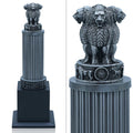 Desktop Metal Ashoka Pillar 28CM Antique Black
