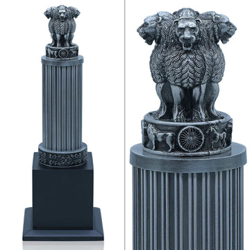 Desktop Metal Ashoka Pillar 28CM Antique Black