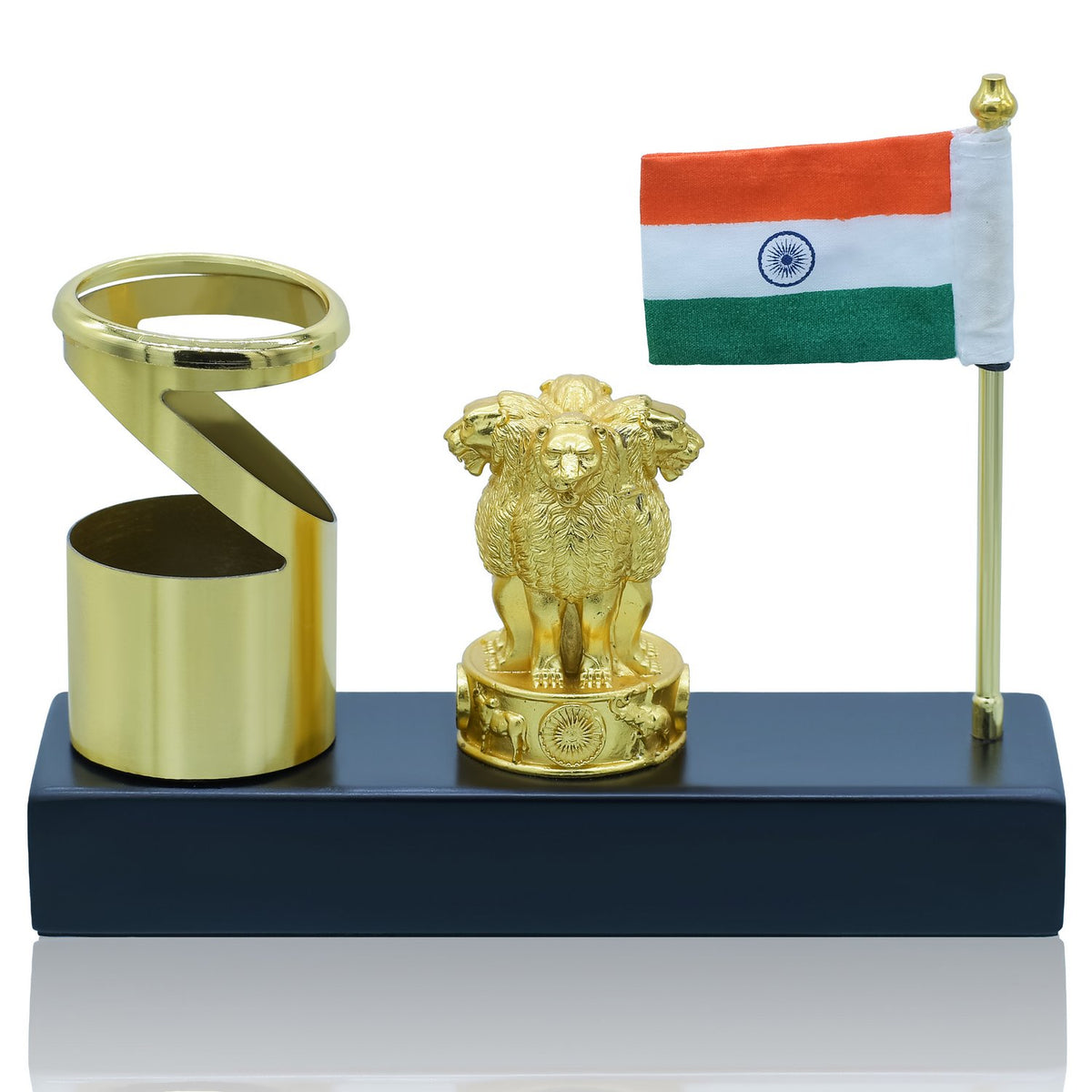 Table Top Pen Stand With Ashoka Chakra view 3