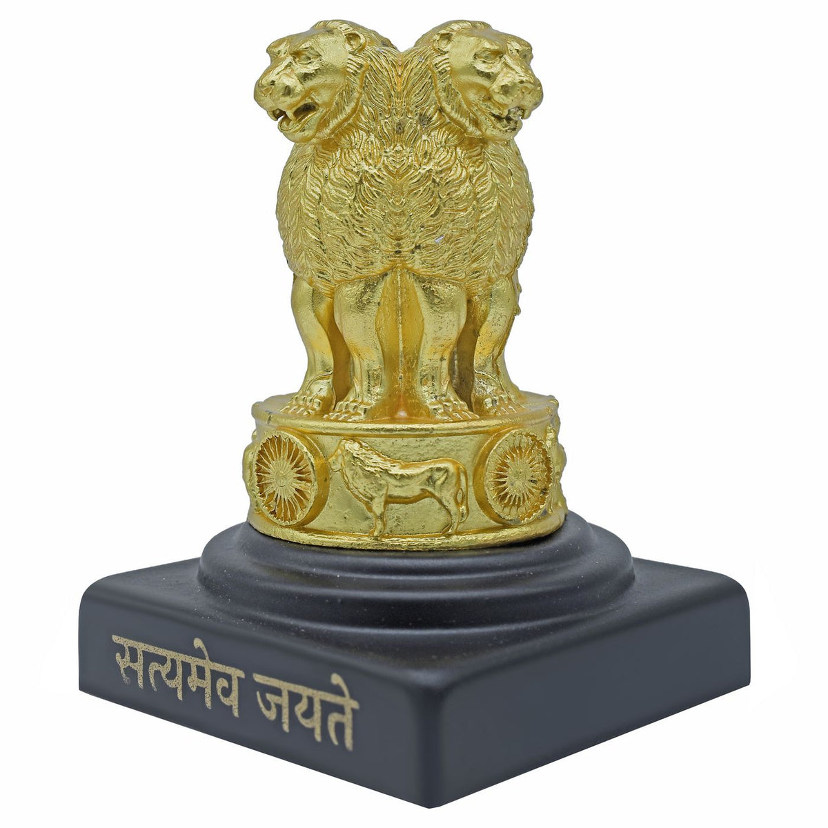 Desktop Metal Ashoka Stambh 8CM Gold view 2